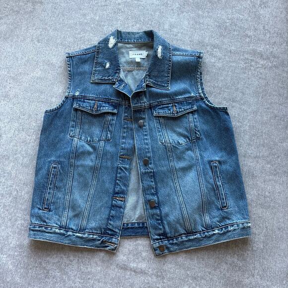 FRAME Jackets & Blazers - Frame Denim Vest